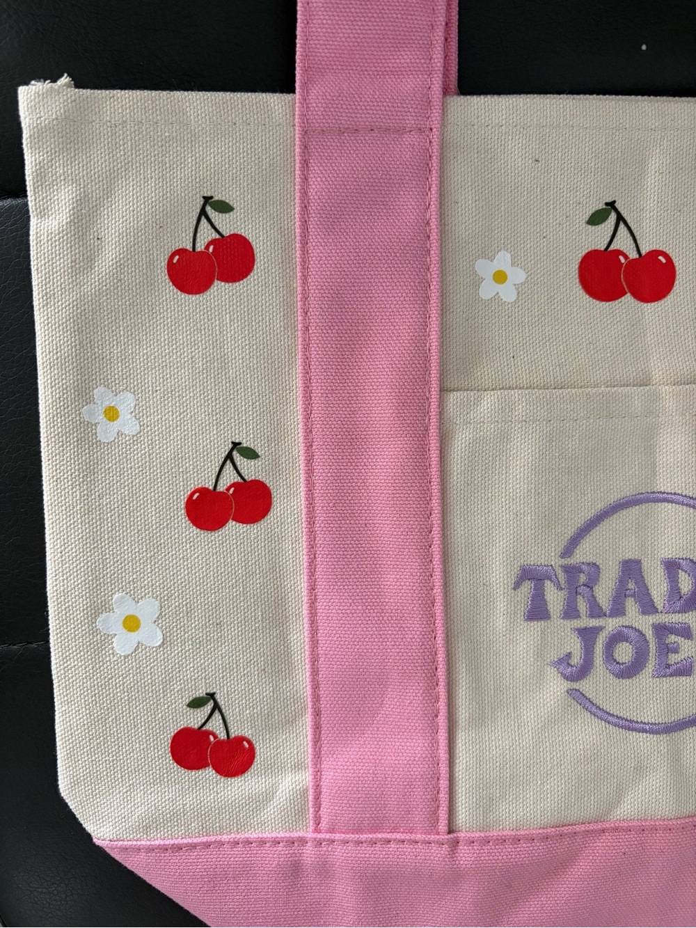 Customized Mini Pink Pastel Canvas Trader Joe’s Tote Bag - Picture 6 of 6
